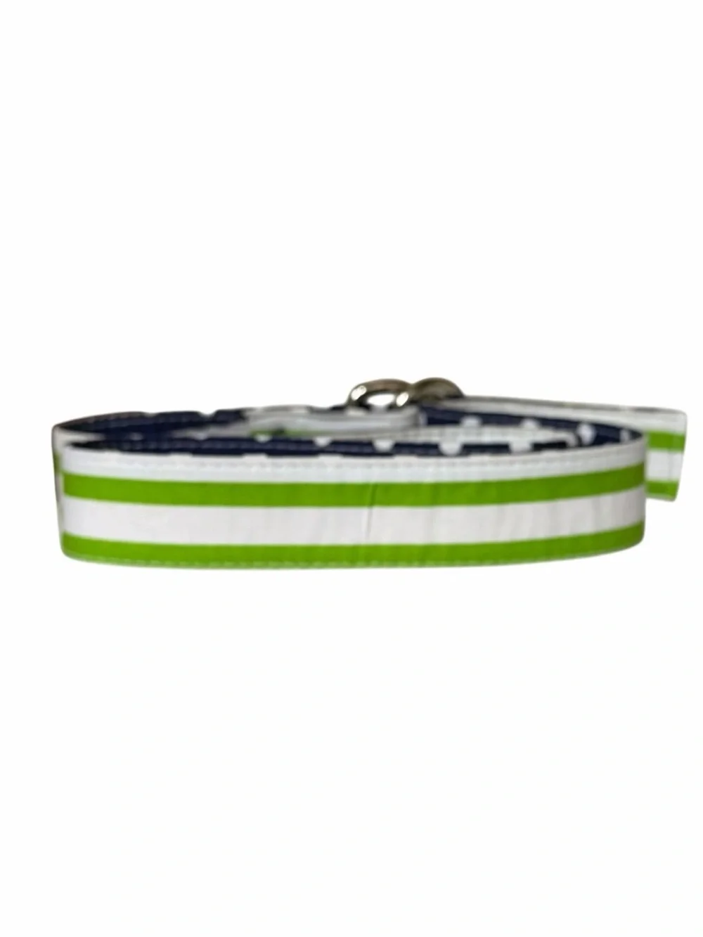Maax Blue Fish River Reversible Preppy D-Ring Ribbon Belt